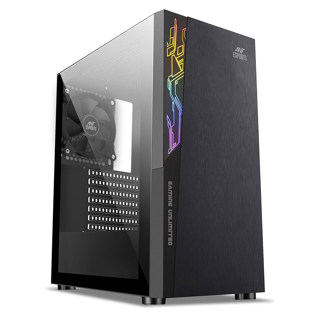 Front view of the Ant Esports ICE-120AG, a popular budget gaming cabinet in India.

