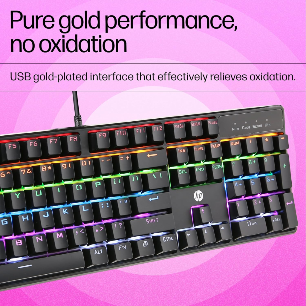 Affordable mechanical keyboard HP GK320 - Gadgets Under 3000 in India
