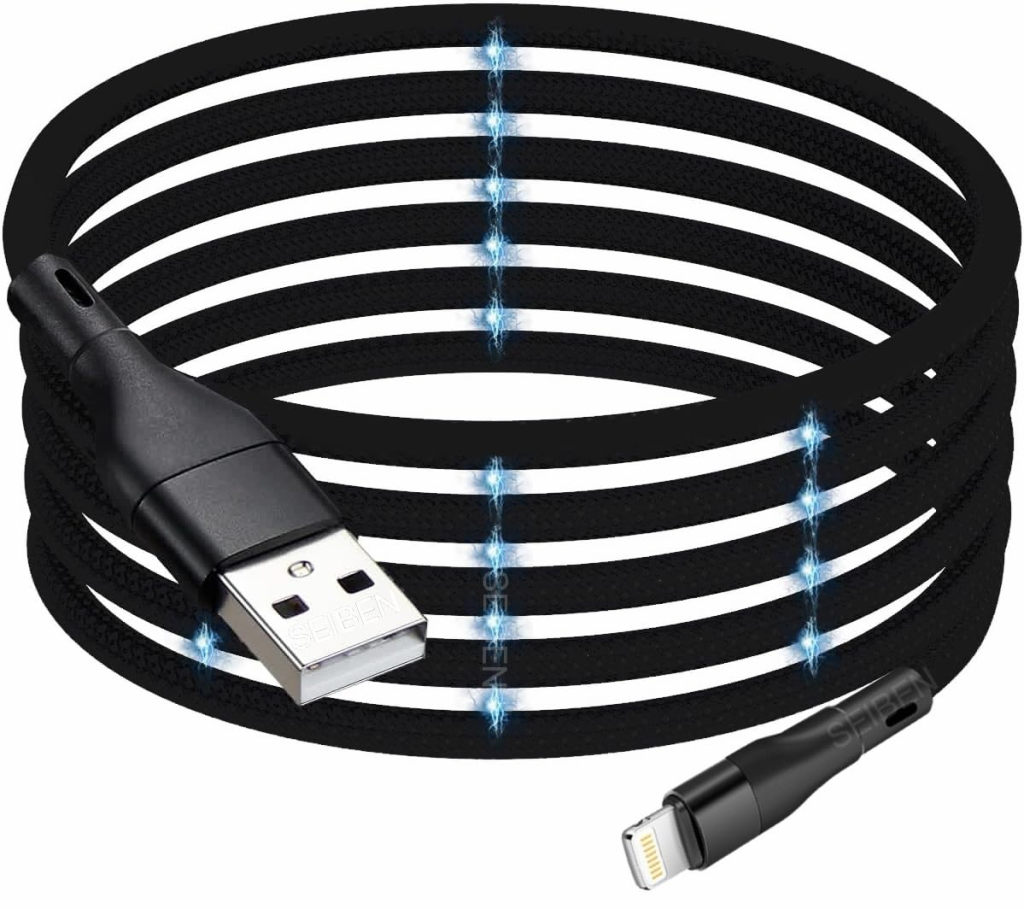 Magnetic USB-C cable for charging and data